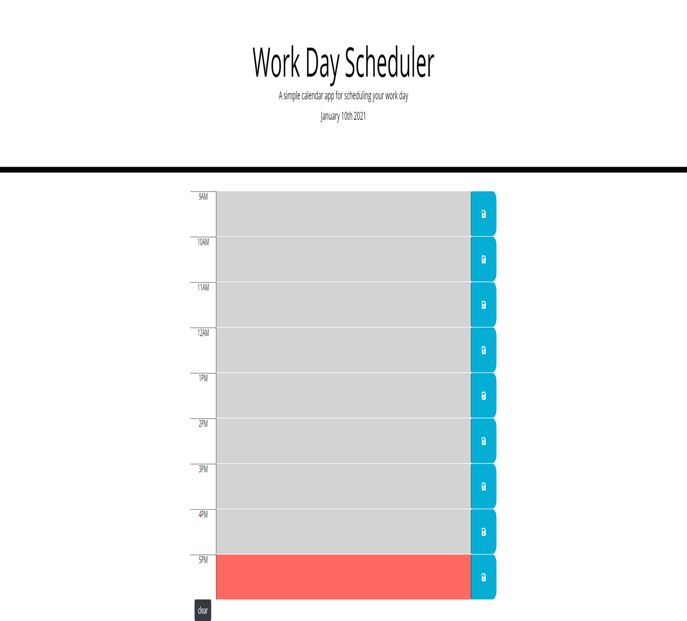 Working Day Planner